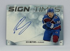 Upper Deck Sign of the Times Ben Meyers Colorado 2023-24 Autographed