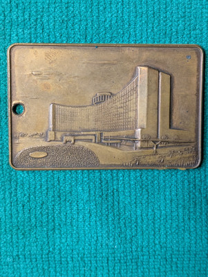 Heavy Brass Vintage HYATT REGENCY Dearborn, Michigan Room key fob  Room 422
