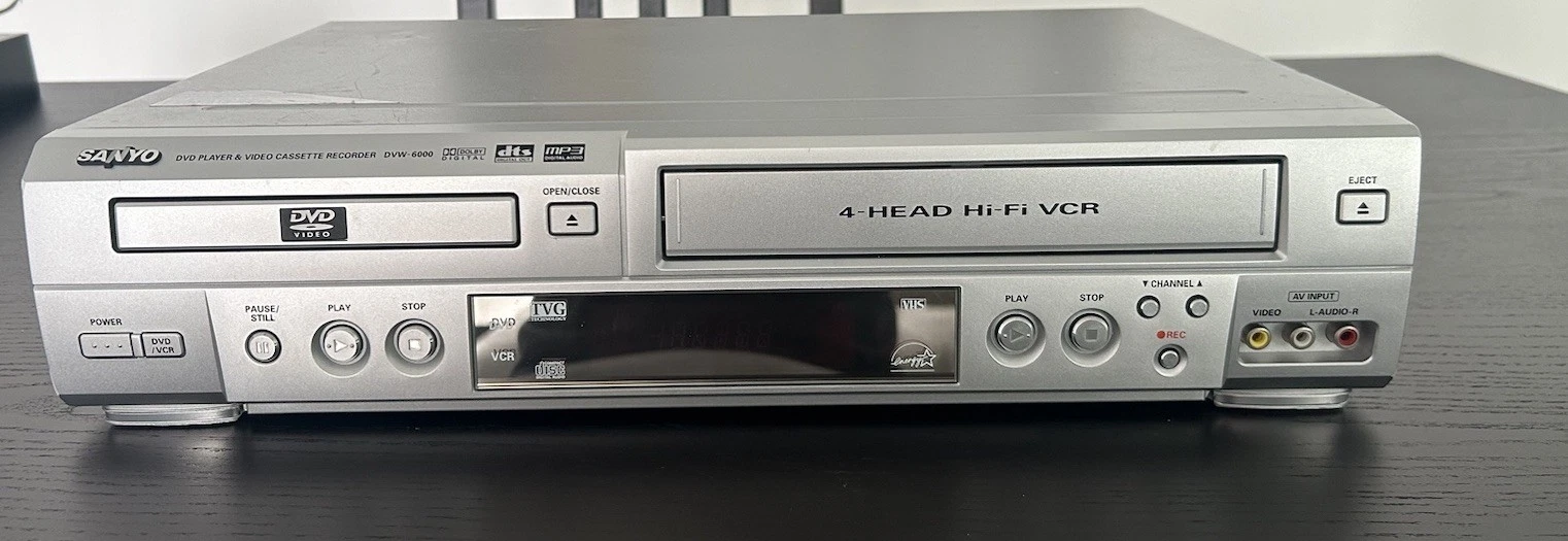 Sanyo DVW-6000 VHS DVD Player Recorder Combo No Remote Tested Works