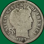 1908-S Barber Dime Good G Coin #38847