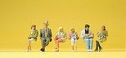 Preiser 10332 HO Scale Fußgänger sitzende Personen pkg(6)