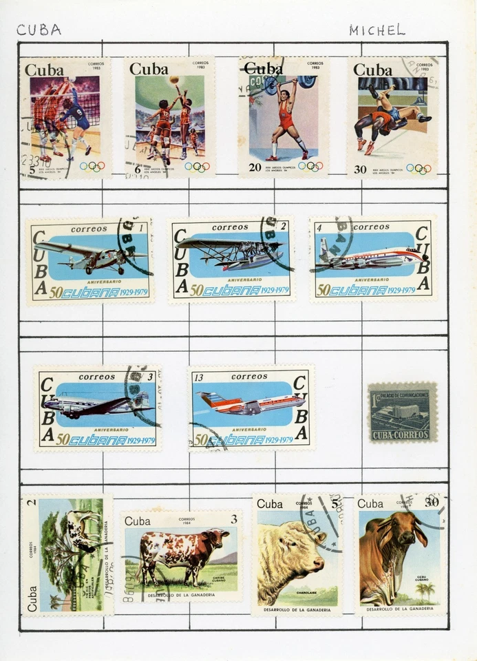 Five album pages with ~60 Central America Caribbean islands used stamps - Image 4 of 4