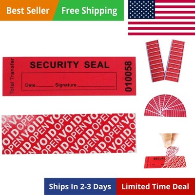 100pcs 100% Total Transfer Tamper Evident Security  Void Stickers/Labels/Seal...