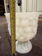 1950s E.O. Brody Milk Glass Pedestal Planter ...