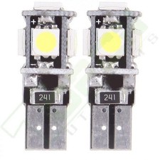 2PCS Canbus Error Free White T10 194 168 5SMD 5050 LED bulbs License Plate Light