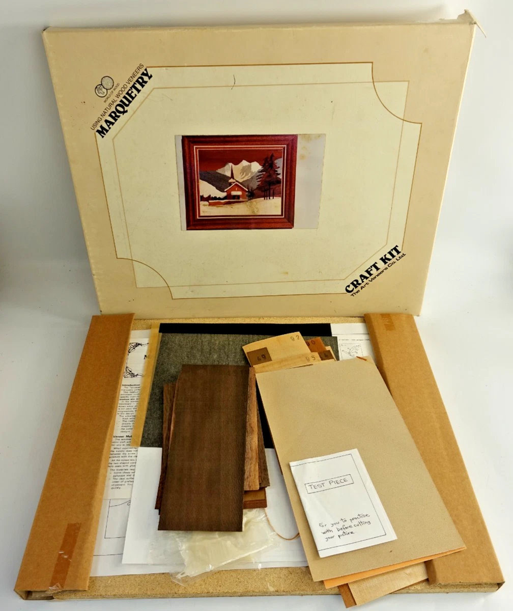 Juego de marquetería vintage World of Wood kit de carpintería 502 "escena alpina" envío y devolución gratuitos