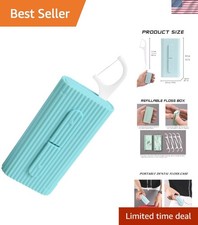 Compact Dental Floss Dispenser with 10 Picks - Ideal for Adults  Travelers