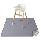 Baby Splat Mat for Under High Chair, 50.4 x 50.4 Inch Wipeable Splash Mat, Wa...