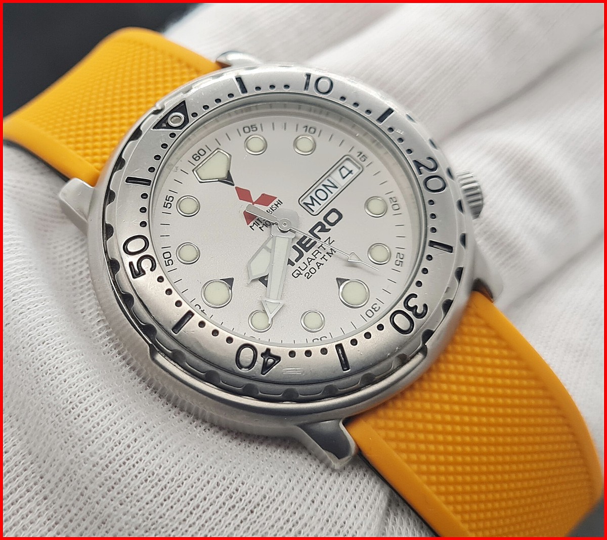 Rare ADI Tuna 221 Diver 200M Quartz Day/Date 42.5mm Mitsubishi