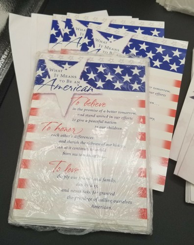 47 biglietti patriottici americani 4 luglio per militari schierati con buste - Foto 10 di 12