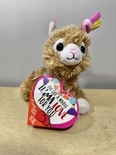 Frankford Baby Llama Alpaca Brown Rainbow Ears Stuffed Animal Plush 7"
