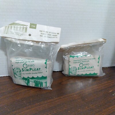 2 Packs Conso SimPleat Wonder Pleat Tape 2 1/2in x 3yrds 