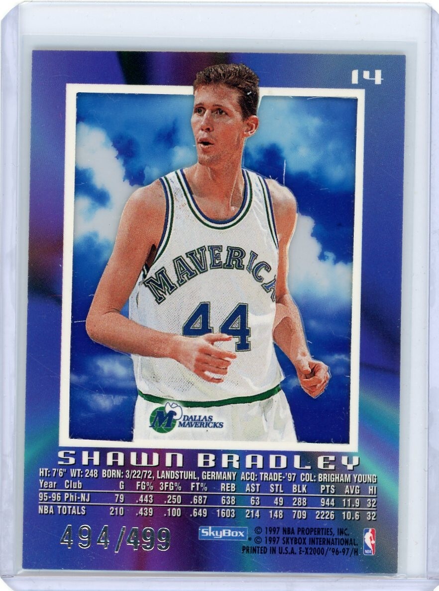 1996-97 Skybox EX 2000 Essential Credentials #14 Shawn Bradley No