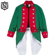 Men  s 1830 Green Wool Regency Tailcoat, Historical Victorian Carl Frock Coat,