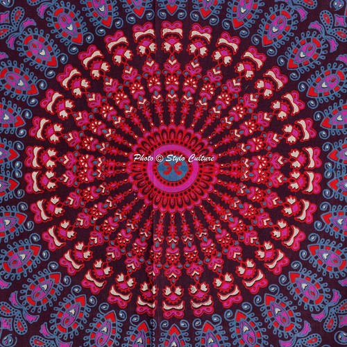 Indian Mandala Tapestry Decorative Wall Hanging Cotton Bedspread Hippie Throw - Picture 13 of 30