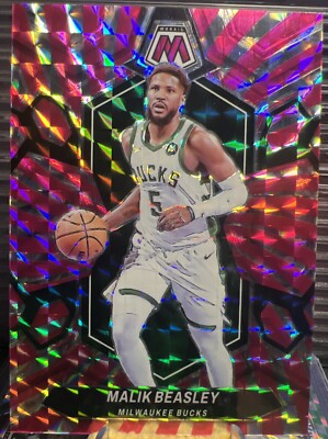 2023-24 Mosaic Malik Beasley FOTL Exclusive Pink Swirl /18 Bucks