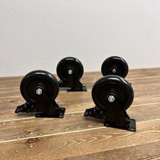 Rubber Swivel Caster set Of 4 locking rolling wheels