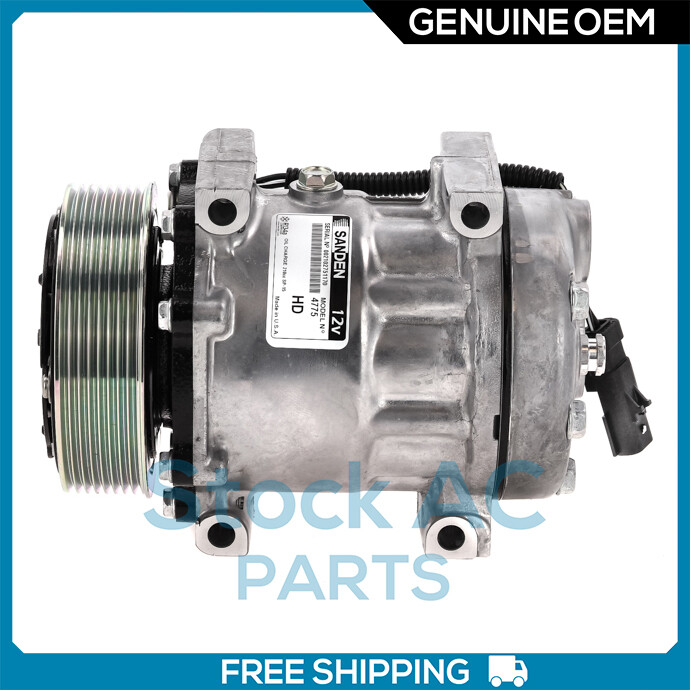 A/C Compressor OEM Sanden SD7H15 for Dodge Ram 1500, Ram 2500, Ram