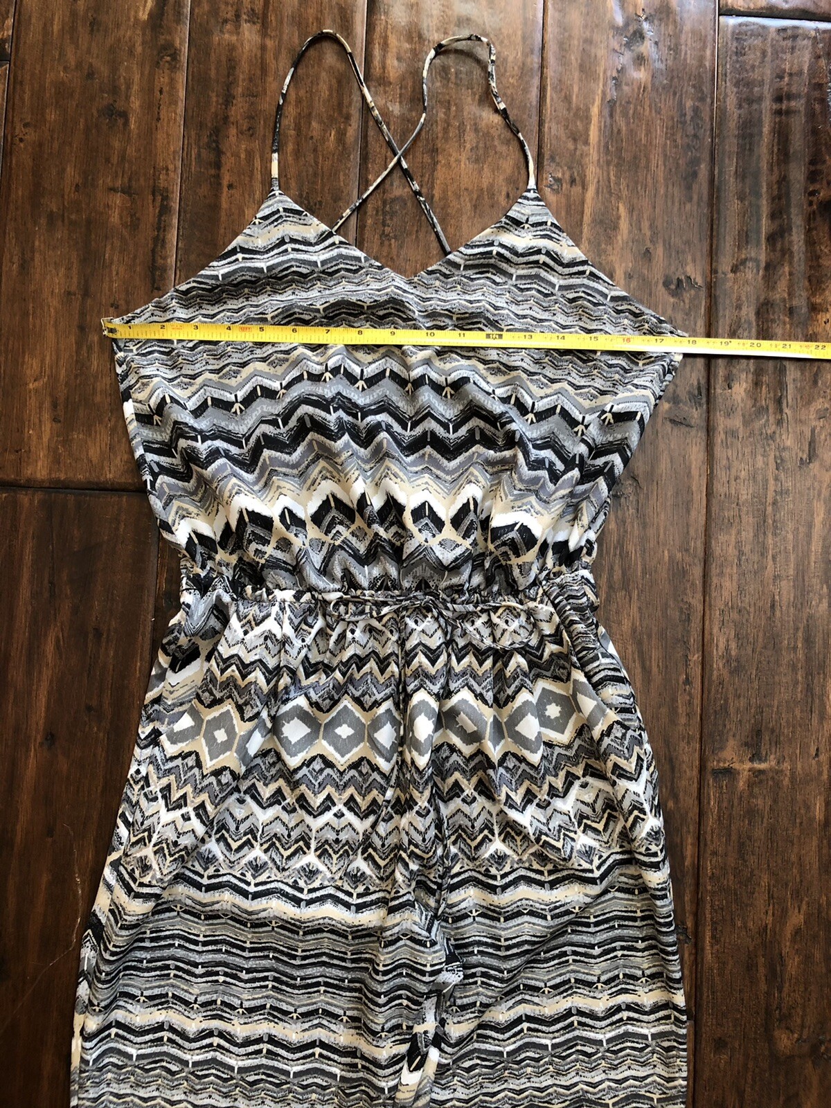 Spaghetti Strap Multi colored Jumpsuit Drawstring… - image 6