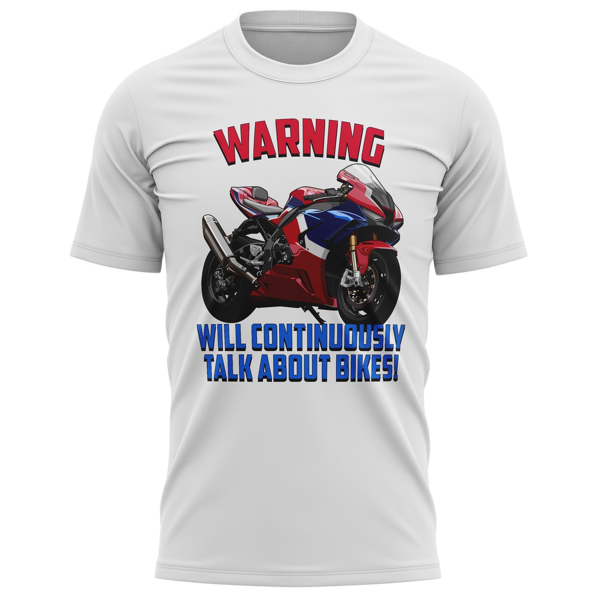 Warning Will Continuously Talk About Bikes T Shirt Funny Birthday