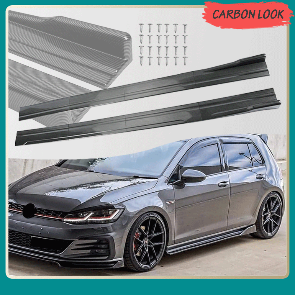 78.7" For VW Golf GTI MK5 MK6 MK7 Side Skirt Extension Splitter Rocker