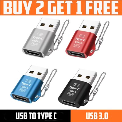 OTG Adapter USB 3.0 A Male To Type C Female Converter Fast Charger ...