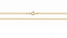 9ct gold chain  22 inch solid curb necklace uk hallmarked 9 carat gold brand new