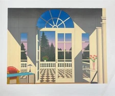 Fanch Ledan Above Cannes Unsigned Open Serigraph on Paper As Is