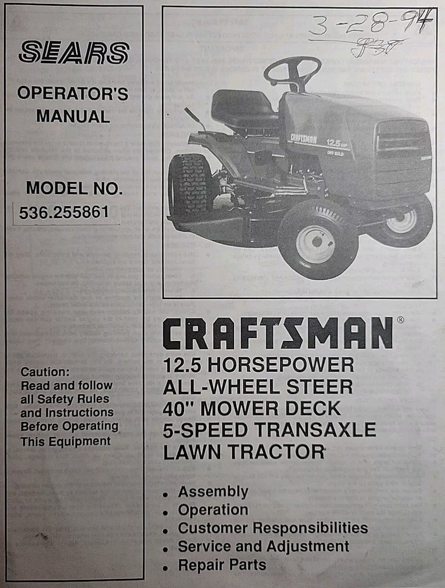 Old Craftsman Garden Tractor Parts Mower Deck Old Sears Garden