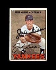 Jake Gibbs Signed 1967 Topps New York Yankees Autographed
