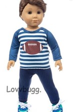Conjunto de pantalones de fútbol americano para ropa de muñeca de 18" American Girl, Boy, Baby ¡ENVÍO GRATUITO AÑADE!