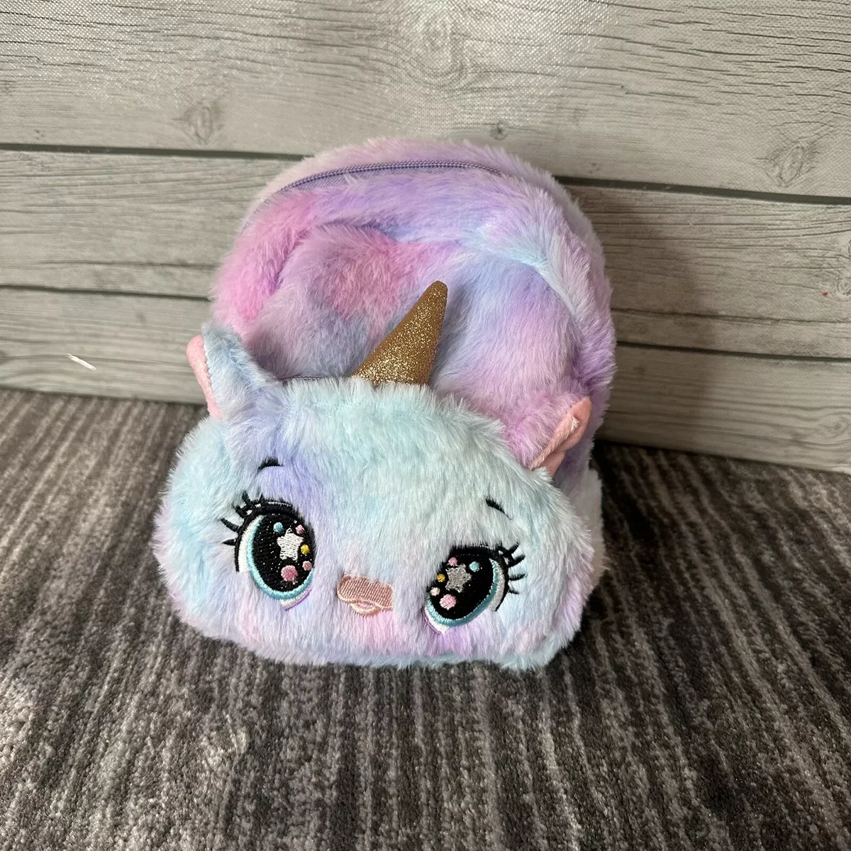 Unicorn faux fur mini cheap backpack