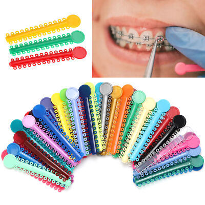 1040 Pcs Color Dental Orthodontic Ligature Ties Elastic Rubber Band Braces U1S