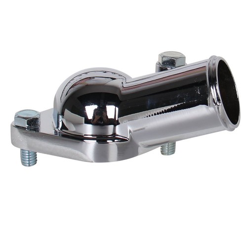 Water Neck 45 degree Chrome For Chevy 350 454 Thermostat Housing Small Big Block - Picture 7 of 10