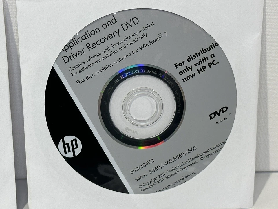New Sealed HP Compaq Operating System Windows 7 Pro Application Driver DVD 64bit - Image 2 of 4