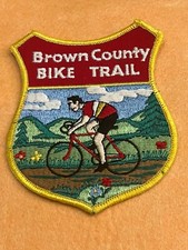 Brown County Bike Trail Jacket Patch Indiana Biking Bicycle Sports Vintage