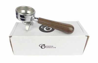 PASQUINI Portafilter Coffee Espresso Machine Walnut Handle - 2 Spout, 14g Basket