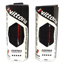 1 or 2 Vittoria Corsa G 2.0 TLR Clincher Tubeless Ready Bike Tire 700x25C Black