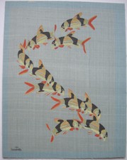 Josef Weisz (1894-1969) Splendida serigrafia su seta firmata Botiidae