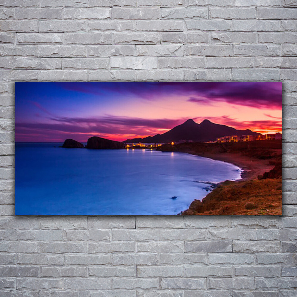 Photo sur toile mer et montagne 120x60 cm pour s'évader depuis son canapé
