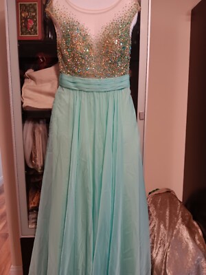 diamond belt for bridesmaid dress Elegant Spaghetti Strap Dark Teal Bridesmaid Dress – FancyVestido main image 0