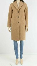 Gianni Feraud Women's Brown Casual Longline Boucle Winter Coat Uk 12 Eu 40 New
