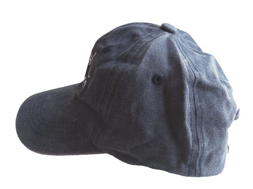 Casquette/chapeau de baseball réglable en toile bleue denim vieilli " Le chuchoteur de poisson " - Photo 4/6
