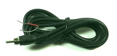 6-ft RCA Male Fully Shielded Speaker Cable To Stripped Bare Wire Sub Woofer