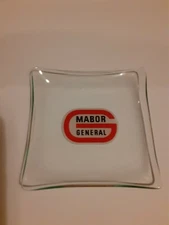 Mabor General tires collectibles glass ashtray vintage Portugal Continental tire