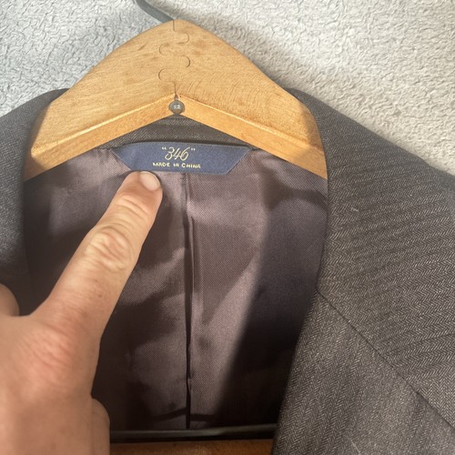 Brooks Brothers “346” Blazer Sport Coat Jacket Black Wool Size 40S Herringbone - Picture 3 of 14