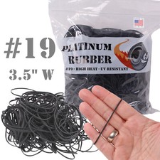 1LB Black UV #19 Rubber Bands USA Bulk Lot Large Angler Fishing Lure 3.5" 1/16