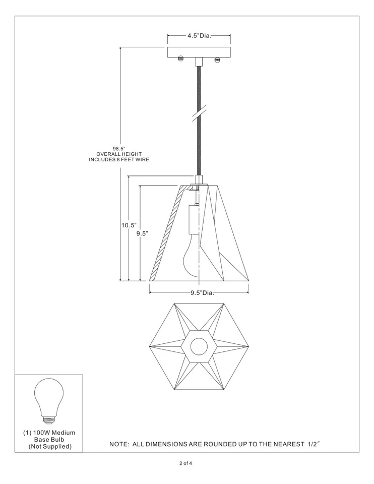 Illumina Direct 9.5" Cord Hung Mini Pendant Painted Copper Finish TST3190A - Image 2 of 2