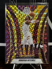 2024-25 Panini Mosaic - Elevate Donovan Mitchell #5 Reactive Yellow Mosaic Prizm