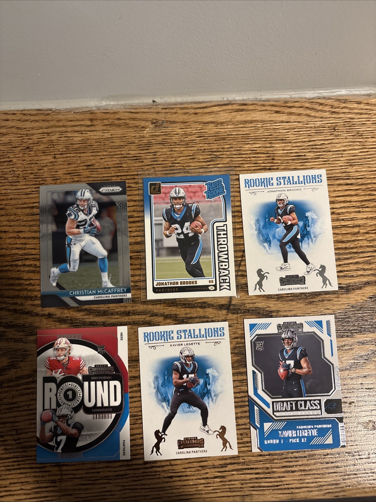 6 Card Carolina Panthers Lot
